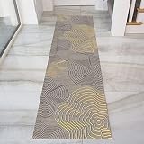 Korridor Teppich- Flur Runner Rug Modern Minimalist Grau, Rutschfest, Breite 60 Cm / 80 Cm / 90 Cm / 100 Cm Erhältlich, Moderne Rutschfeste Teppiche Schlafzimmer Wohnzimmer Korridor (60×140cm)