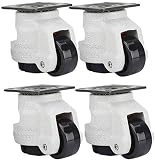 ZAMAX Lenkrollen, 4Part drehbarer Gummi-Rizinus-Swivel-Rollen für Bürostühle Trolleys Ersatzräder für weiche sichere Rollenrollen für Mobile Komponenten R