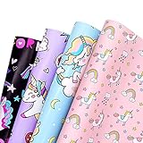 Geschenkpapier, Deton 4 Bogen Kinder Packungen Geschenkpapier (Gefaltet) für Geburtstag, Urlaub, Hochzeit, Babyparty, Ostern Oder Weihnachten Geschenkpapier (1)