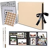 Spiral Album, Photoalbum, 80 Seiten Scrapbook zum Einkleben und zum Selbstgestalten, Geburtstagsgeschenk, Hochzeitstagsgeschenk, ValentinstagJahrestag Geschenk und mehr verwendet W