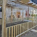 Extra breite Veranda-Rollos mit Beschlägen, 145/135/125/115/105/90 cm Breite, regenfester Vinyl-Kunststoff-Klarsichtrollo für schnelle Installation im Freien (Größe: 115 cm × 250 cm / 45,3 Zoll × 98