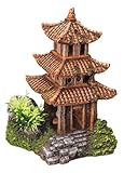 Nobby Aqua Ornaments 'ASIATISCHER TEMPEL' mit Pflanzen 10 x 9 x 14,5