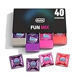 Durex Fun Explosion Kondome in stylischer Box – Aufregende Vielfalt, praktisch & diskret verpackt - Verhütung, die Spaß macht – Kondom Probierpaket – 40er Großpackung (1 x 40 Stück)