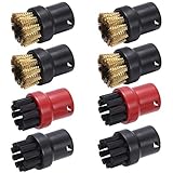 Runde Bürste aus Nylon und Messing für Dampfreiniger Kärcher SC1 SC2 SC3 SC4 SC5 SC6 (Größe: 8 Stück)