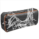 QIXIAOCYB Bluetooth- Lautsprecher Wireless. IPX6. wasserdichte Bluetooth- Lautsprecher mit Subwoofer 20W 4500mAh- Dusche 12 Stunden Spielzeit- Unterstützung TF U. Scheibe AUX. Eingabespiel USB 5V/ 2