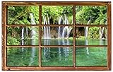 Wasserfall Kroatien See Wandtattoo Wandsticker Wandaufkleber H0011 Größe 40 cm x 60