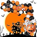 Balloon Cloud Halloween Deko Party XXL Set | 115 Luftballons inkl. Zubehör, Folien & Latexballons für Halloween Party