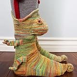 YMSM Knit Crocodile Socks,Knitted Creative Floor Socks,Christmas Novelty Wide Mouth 3D Socks. (C)