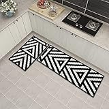 WuTongYu Einfacher Geometrischer Teppich, Küche Und Esszimmer Können Eine Kombination Aus Fußmatten, Badezimmer, Wohnzimmer, Schlafzimmer, Langer Fußmattenstreifen, Polyestermaterial, Waschbar W
