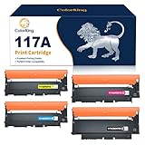 ColorKing Kompatibel Tonerkartusche als Ersatz für HP 117A für HP Color Laser MFP 179fwg 178nwg 150nw 150a 178nw 179fnw W2070A W2071A W2072A W2073A (Mit Chip, Schwarz Cyan Gelb Magenta, 4er-Pack)
