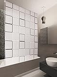 BASIC DUSCHROLLO 140x240 CM MODELL QUADRO DUSCHVORHANG GRAU WEISS SCHWARZ! SHOWER ROLLO CURTAIN