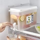 Schlanker Kühlschrank-Wasserspender mit Wasserhahn, Wasserbehälter mit Wasserhahn, Trinkglas mit Zapfhahn, großer Wasserkrug, Getränkespender, nachfüllbares Regal, ideal für kalte Getränke,
