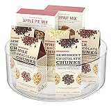 G.a HOMEFAVOR Lazy Susan Aufbewahrungsbehälter, 360 Grad drehbar, Kunststoff, für Schrank, Tisch, Gewürzregal, Speisekammer, Kühlschrank, perfekt für Gewürze, Make-up, Gewürze, Lebensmittel, Kosmetik