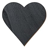 Schwarze Holz Herzen - Deko Zuschnitte Größenauswahl, Größe:Herz 10cmx10