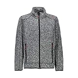 CMP – F.LLI Campagnolo Jungen Knit Tech Polyester-Strickfleecejacke Fleecejacke, Nero Mel-Ferrari, 116