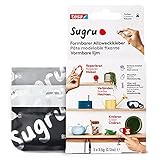 Sugru by tesa - Formbarer Allzweckkleber, 3er-Pack, 3 x 3,5 g, Schwarz, Weiß & Grau - vielseitige Klebeknete - zum Dekorieren, Kleben, Reparieren und für kreative DIY-Anwendung