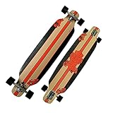 hjj Teenager Skateboard Tanzen Longboard Mini Pinsel Straße Drop durch Freestyle Longboard Skateboard Board 8-Ply Ahorn und Glatte PU-Rollen 104 * 24cm jianyou (Color : A)