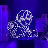 JYDNBGLS Anime Lampe LED Licht Ouran High School Host Club Tamaki Suoh Figur für Zimmer Dekor Nachtlicht Kind Bithday Geschenk Manga 3D Schlafzimmer Fernbedienung Beleuchtung