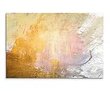 Paul Sinus Art 120x80cm Leinwandbild Leinwanddruck Kunstdruck Wandbild gelb beige grau weiß g