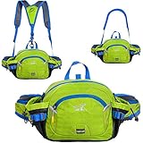 SINOKAL Multifunktionaler Taillenbeutel im Stil von Militär Leinwand Taillen Pack Tasche Wasserabweisende Bauchtasche mit Wasser Flaschenhalter für Laufen Wandern Radfahren Klettern Camping R