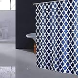 XCBN Wasserdichter Duschvorhang mit Haken Ringe für Badezimmer Weiß Schwarz Anti-Schimmel Duschvorhang Stoff für Kinderbadewanne O 90x180