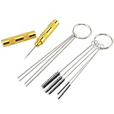 Reinigungsbürsten-Set, Reinigen von Airbrushes Gründliches Reinigen Airbrush-Reinigungs-Set zum Reinigen von Airbrush-Düsen, die mit griffigem, gerilltem Griff verstop