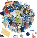 2kg Bruchmosaik-Glas Größen- und Farbenmix VBS Großhandelspackung Bruchstücke Mosaik Steine Fliesenbruch Bastelmosaik Glasscherben bunt gemischt Tiffanyg