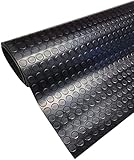 Develory Noppen Gummimatte 3mm - BREITE 0,1 bis 1,5m + LÄNGE bis 10m wählen - AUSWAHL: 70cm x 150cm x 3mm - Gummiläufer Noppenmatte Werkstattboden Bodenmatte Gummi Matte Keller Garage Anhäng