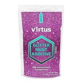 v1rtus Fuchsia Glitter Kristall Additiv Farbe 100g / 3,5 Unzen für Dispersionsfarbe - Für den Einsatz mit Innen / Außen-Wand, Decke, Holz, Metall, Lack, Totes flach, Matt, Weich Sheen oder Silk Farb