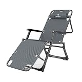 SXNYC Liegestuhl Klappbar Rollliege, Faltbarer Heavy Duty Lounge Chair Camping Klappbett Mit Kissen für Patio Garden Beach Pool Zelt Camping