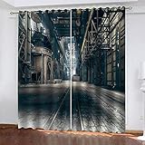 TTBBBB 3D Thermisch Isolierte Verdunkelungsvorhänge - Retro-Handwerksstil - B 300 x H 270 cm weichem ​Thermogardine Geräuschreduzierung Wohnzimmer Kinderzimmer Schlafzimmer Vorhänge 2 Stück