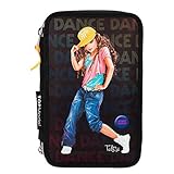 Depesche 10966 Federtasche mit 3 Reißverschlüssen und LED, mit Stiften von Lyra, TOPModel Dance, ca. 20 x 13 x 7,5