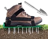 Rasenbelüfter Rasenlüfter Vertikutierer Rasen Vertikutierer Rasen Nagelschuhe mit Klettverschluss für perfektes Aerifizieren, Universalgröße passt Schuhe oder Stiefel für Dein Rasen oder H