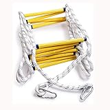 JHAISMAO Notfall-Feuer-Escape-Leiter-Seil - Flammenresistente Sicherheits-evakuierungsleiter, Robuste Und Starke Rettungsleiter, Escape-seilleiter 2-4-stöbsel Schnell Zum Einsetzen(Size: 6m/20ft)