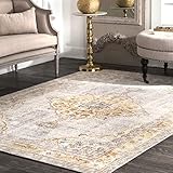 nuLOOM Teppich, Polyurethan, Hellgrau, 137 x 183