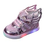 LED Turnschuhe Jungen 39 Leuchtende Schuhe Mädchen Sportschuhe Mit Flügel Klettverschluss Kinderschuhe Kinder Sneaker Rutschfest Freizeitschuhe Lauf Turnschläpp