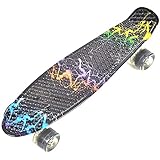 FRlss Thermo-Transfer kleines Osprey Skateboard für Erwachsene, Retro Mini Cruiser Board Scooter Perfektes komplettes Board Vintage Kunststoff Sk