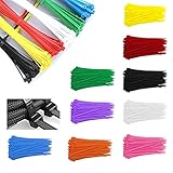100 Stück Kabelbinder Nylon Kabelbinderhalter 100 mm x 2,5 mm Zugfestigkeit 18lb Klebrige Kabelklemme Set Kabelhalter für Kabelmanagement Hause und Büro (001-Schwarz)