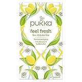 Pukka Bio-Tee Feel Fresh (100% biologische Kräuterteemischung mit Bio-Zitronen, Süßfenchelsamen, Koriandersamen und Vana-Tulsi ), 1er Pack (1 x 20 Beutel)