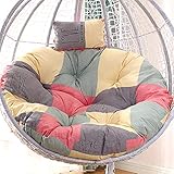 GJXJY Kissen für Hängesessel Sitzkissen Rund- Auflagen Polster Hängestuhl für Rattan Outdoor Indoor, Verdicken Schaukelstuhl Sitzkissen Hängestuhl Gartenstuhl Sitzauflage (only Cushion,no Chair)