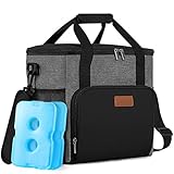 arteesol Kühltasche mit 2 Kühlakkus 20L Kühltasche faltbar, Picknicktasche, Isoliertasche, Thermotasche, Lunchtasche, Camping Tasche, um Lebensmittel warm/kühl zu halten (mit 1 Flaschenöffner)