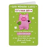Sheepworld - 90484 - Klappkarte, mit Umschlag, Gute Wünsche Karte, Nr. 41, Für´s neue J