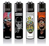 Clipper® Feuerzeuge - Hip Hop Legends - 4er S