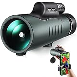 K&F Concept Monokular Teleskop wasserdicht 12x50 HD Handy Fernrohr mit Telefonk