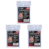 Ultra Pro Standard Regular Soft 300 Stück Penny Kartenfolien Kartenhüllen Sleeves - für Sammelkarten wie Pokemon Magic Sportkarten- Standardgröße, transp