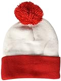 Beechfield Snowstar zweifarbige Mütze, Unisex, Einheitsgröße, Rot/Cremefarb