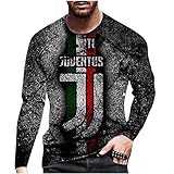 wuitopue Herrenhemden, kurzärmelig, Rundhalsausschnitt, bedruckt, Farbe, Gentleman-Strickjacke, Freizeithemd, Oberteil, Bluse, UK-Größe S-XXXXXXXL, Black12, L