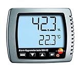 Testo 0560 6082 608-H2 Alarm-Hygrometer, Feuchte-/Taupunkt-/Temperatur-Messgerät mit LED-Alarm, inklusive Kalibrier-Protokoll und B