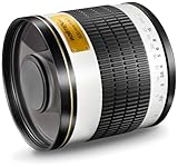 Walimex Pro 500mm 1:6,3 CSC Spiegel Teleobjektiv (Filtergewinde 34mm) für Samsung NX Objektivbajonett weiß