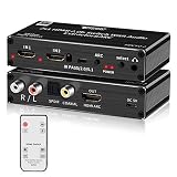 HDMI 2.0 Switch, Tendak 2 Port HDMI Umschalter 4K HDMI Verteiler HDMI Schalter 2 auf 1 mit Optisch und L/R Audio Extractor mit Fernbedienung Unterstützt UHD 4K@60Hz HDCP 2.2 ARC 3D